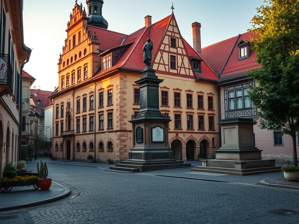 Malowniczy krajobraz Węgrowa i okolic z elementami nawiązującymi do legend.